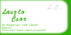 laszlo csor business card